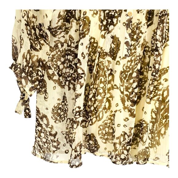 Coldwater‎ Creek Blouse Size Petite Small Geometric Print With Cami Top - Picture 7 of 8